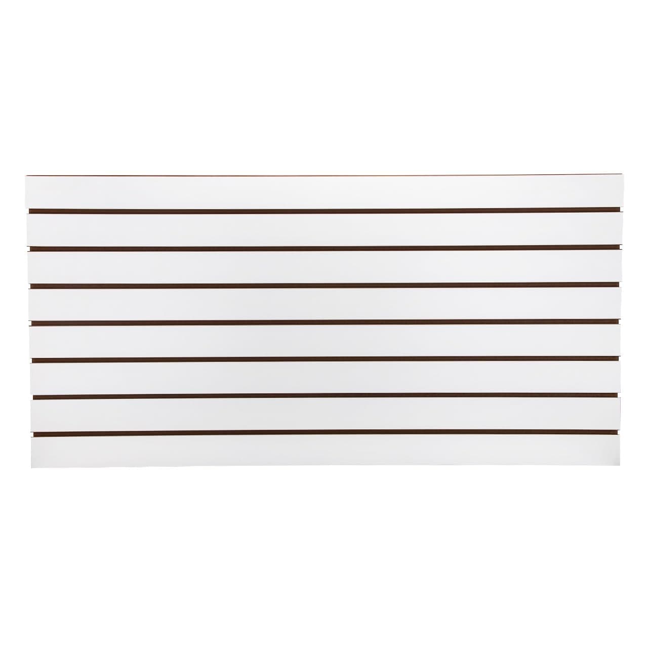 SSWBasics 4ft x 2ft Horizontal White Slatwall Panels Easy Organizer (24" H x 48" L) - Pack of 2 - Streamline Your Space with Effortless Retail Displays, Garage Wall Solutions, and Craft Storage