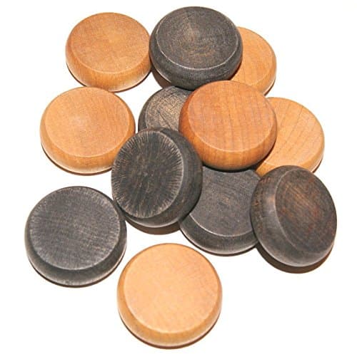 Wooden Crokinole/ Checkers/ Backgammon (30 Pieces)