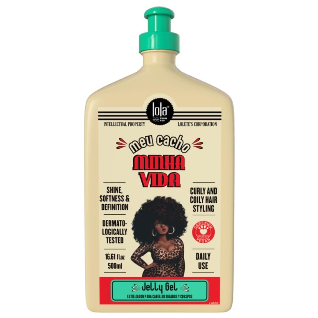 From Rio – Meu Cacho Minha Vida – Moisturizing Jelly Gel for Defined, Bouncy Curls & Waves – Flexible Hold Styling Gel for Curly Hair – 16.91 fl oz