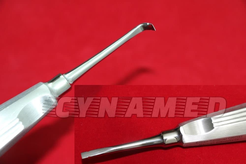 - Set of 2 Each German Stainless Crown Remover Spreaders Straight Plus Curved Dental Instruments Autoclavable