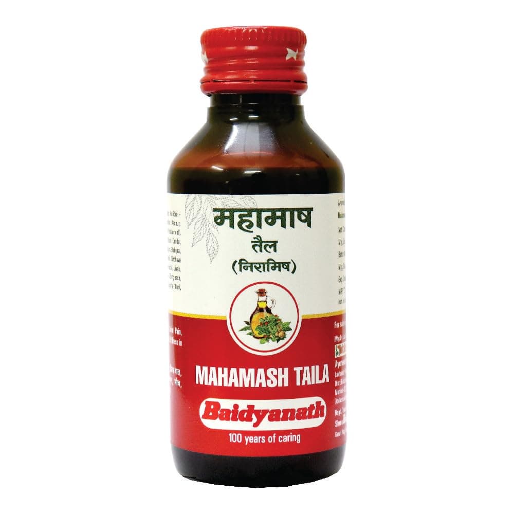 Baidyanath Mahamash Niramish Oil 100 ml - Ayurvedic Medicated Oil, Helps In Knee And Joints Pains, Stiffness And Muscles