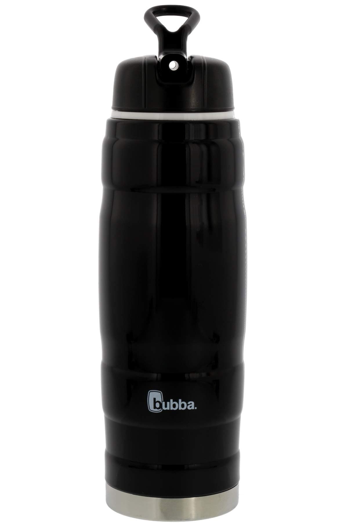 bubba 24oz HERO Stainless Steel Water Bottle – These bubba Water Bottles Keep Drinks Cold for 12 Hours – Ideal for Sports Practice – BPA Free, Leak-Proof, Dishwasher Safe – Onyx, Black