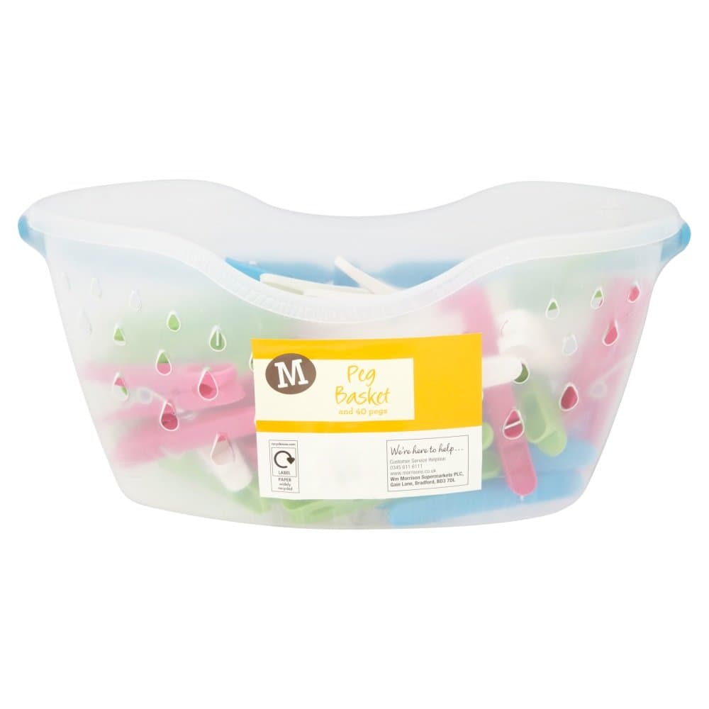 Morrisons Peg Basket with 40 Pegs