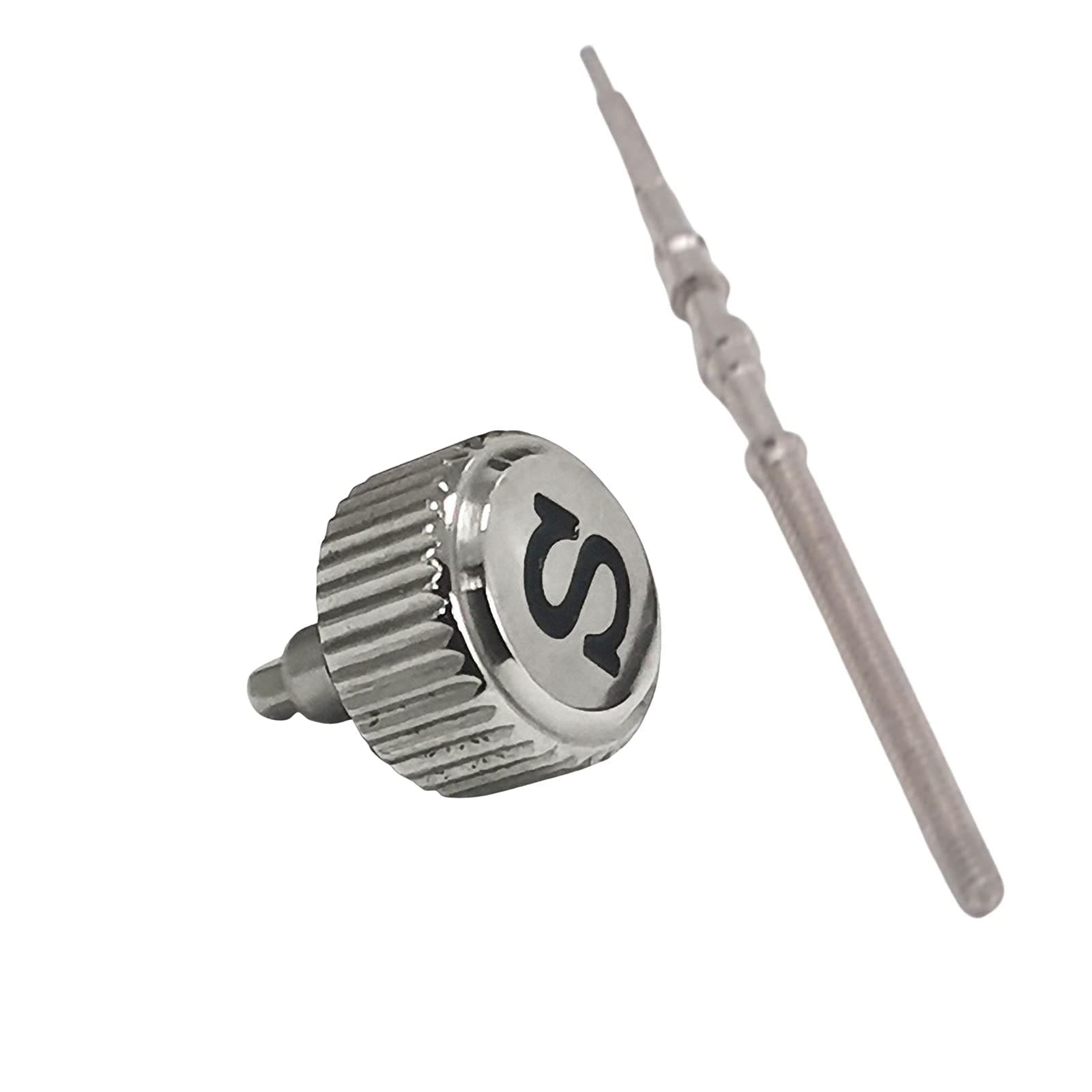 LICHIFITLICHIFIT Stainless Steel Watch Crown with Watch Stem for NH35 NH36 4R35 4R36 7S26 Watch Modification Part
