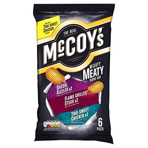 McCoy's Ridge Cut Meaty Chips 27g x - 6 per pack