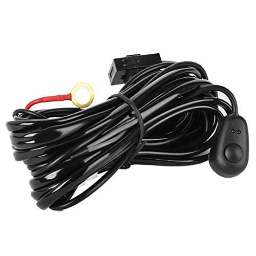 Wiring Harness,Eyourlife LED Light Bar Wiring Harness Kit 180W 12V 40A Fuse Relay On/Off Switch Relay 14AWG 12FT Length Heavy Duty Universal Fitment(2 Lead)