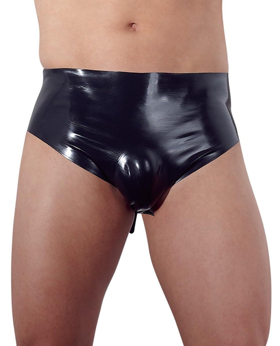 Late X Men's Men's Latex Briefs With Plug Men's Latex Briefs with Plug L (pack of 1)