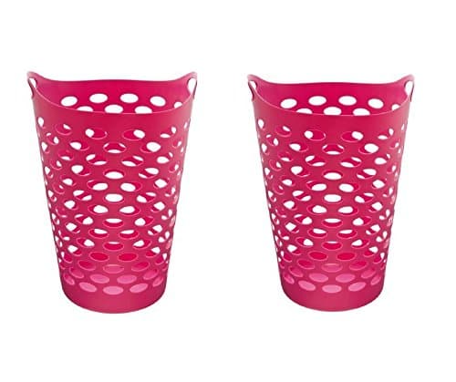 Starplast Tall Flex Laundry Basket in Fuchsia Set of 2