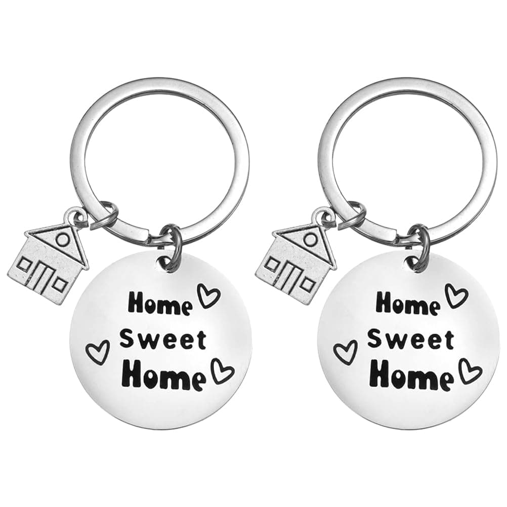 Keychain: 2pcs New Home Keychain New House Keyring Housewarming Gift for New Homeowner Moving in Key Chain