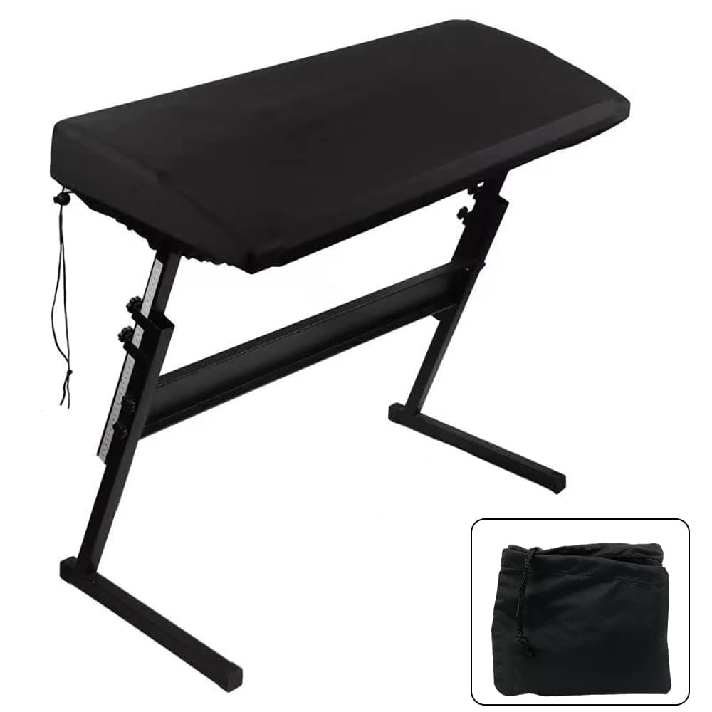 Piano Keyboard Dust Cover, lyfLux 88 Keys Electronic Piano Music Keyboard Piano Dirt Proof Cover with Elastic Cord Locking Clasp, Black