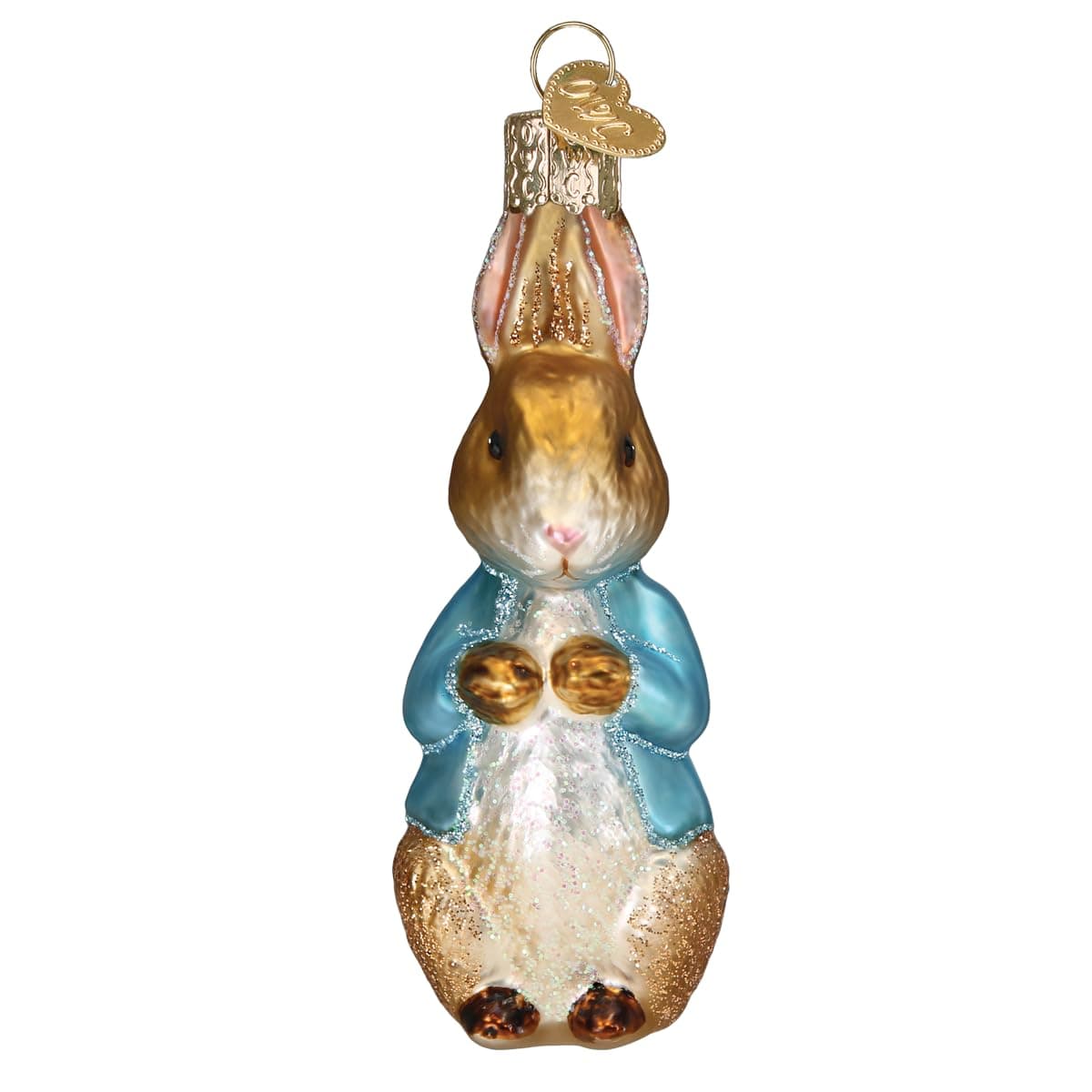 Old World Christmas Peter Rabbit Glass Blown Ornament for Christmas Tree