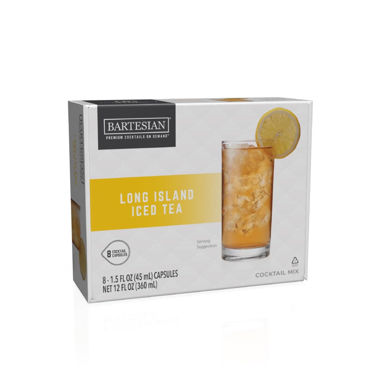 Bartesian Long Island Iced Tea Cocktail Mixer Capsules for Cocktail Machine – Home Bar Mixology Cocktails Mix Pod Capsule Set To Use With the Bartesian Cocktail Drink Maker Machine – Pack of 8