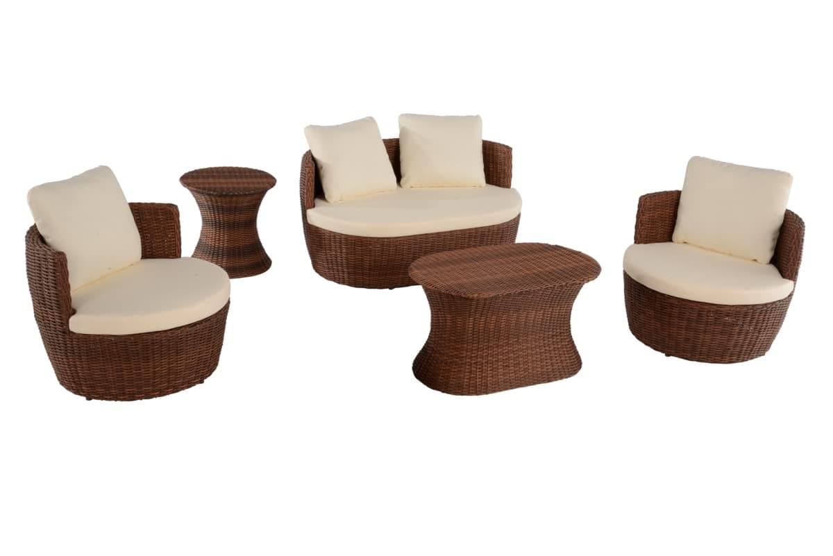 2115SET5-DB-BG Romantic Collection Outdoor 5-Piece Conversation Set
