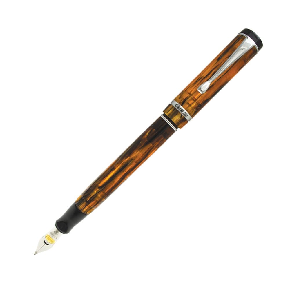 ConklinDuragraph Fountain Pen ‚Äì Amber Chrome Trim