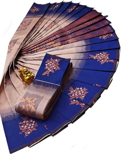 VJ Fashion Women Paithani Soft Silk Blend Saree with Paithani Weave and Unstched Matchind Blouse Piace | Sari for Women