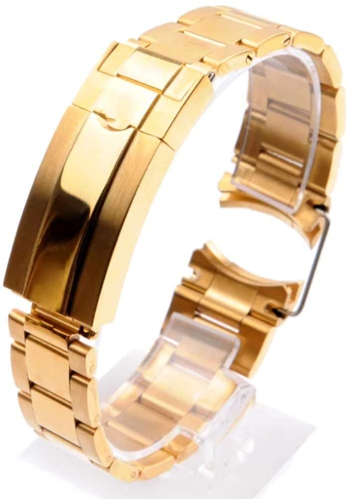 Constant Motion 304L Strap Steel Band 20 21Mm Steel Bracelet For Most Luxury Brand Watch-Gold 20mm