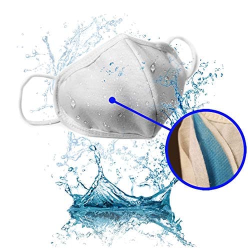 Fabric Unisex Facemask Size Medium - Protective Washable & Reusable Facemasks, Durable Built-in Multi-Filters face mask, General use mask for men women adult, fabric cotton polyester mask