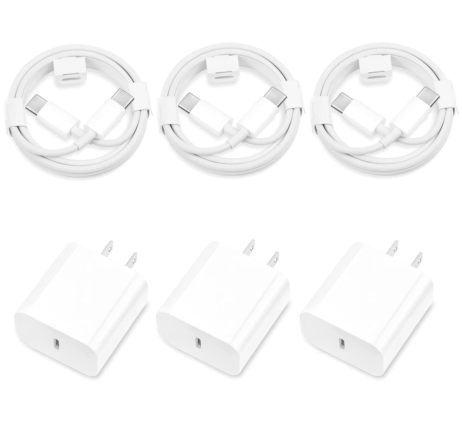 iPhone 16 15 Charger Fast Charging, 3 Pack PD 20W USB C Wall Charger Block with 6FT USB C to C Charging Cable Compatible for iPhone 16/16 Plus/16 Pro/16 Pro Max/15/15 Plus/15 Pro/15 Pro Max