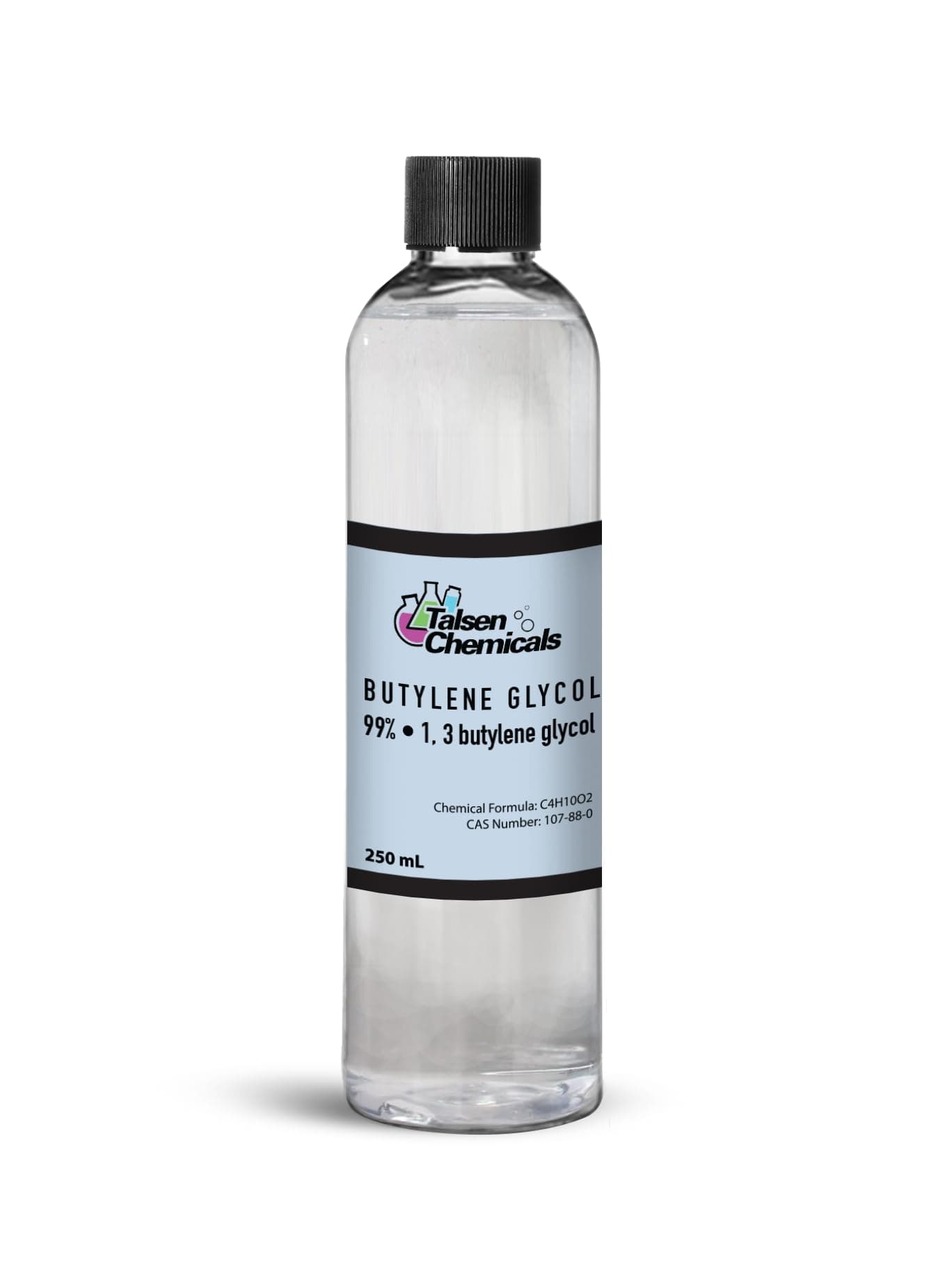 Butylene Glycol Cosmetic Grade (250 mL / 8.45 Oz), Organic Butylene Glycol Moisturizer for Skincare - Emollient Prevents Water Loss from Skin - Skin Care 1,3 Butylene Glycol by Talsen Chemicals