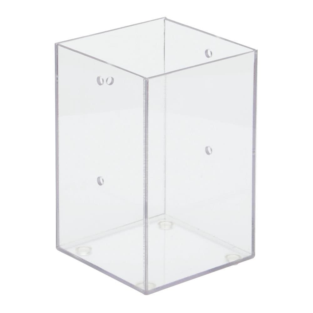 Dispense-Rite MSH-1 Countertop Straw Organizer and Condiment Holder, Clear Acrylic