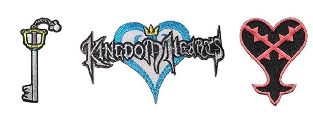 Kingdom HeartsKingdom of Hearts Embroidered Iron on Set of 3 Patches