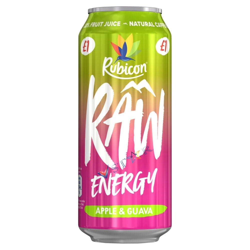 Rubicon Sparkling & Still Real Fruit Juice Full Box PM Variety Pack (Raw Energy Apple & Guava 500ml (12 Cans))