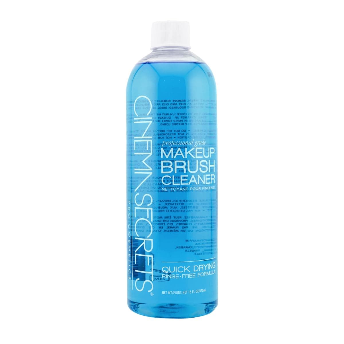 Original Blue Vanilla Makeup Brush Cleaner Solution - Professional Cleanser for Makeup Brushes - Quick-Drying, Rinse-Free Formula - Removes Stubborn Waterproof Make Up (16 fl oz)