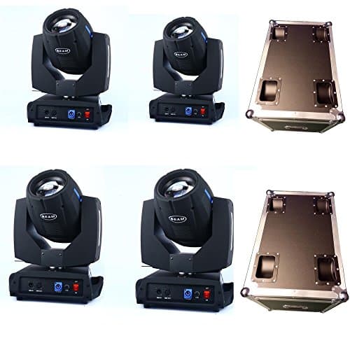 BORYLI 4Pcs/lot With Flight Case 7R moving head light Sharpy Beam 230W Moving Head Light Black For Wedding Christmas Birthday DJ Disco KTV Bar Event Party Show (With Flight Case)