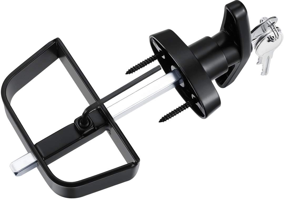 QANVEE Shed Door Latch T-Handle Lock Kit with 4 Keys,Storage Barn Shed Door Hardware Lock Set 4½" and 5½" Stem