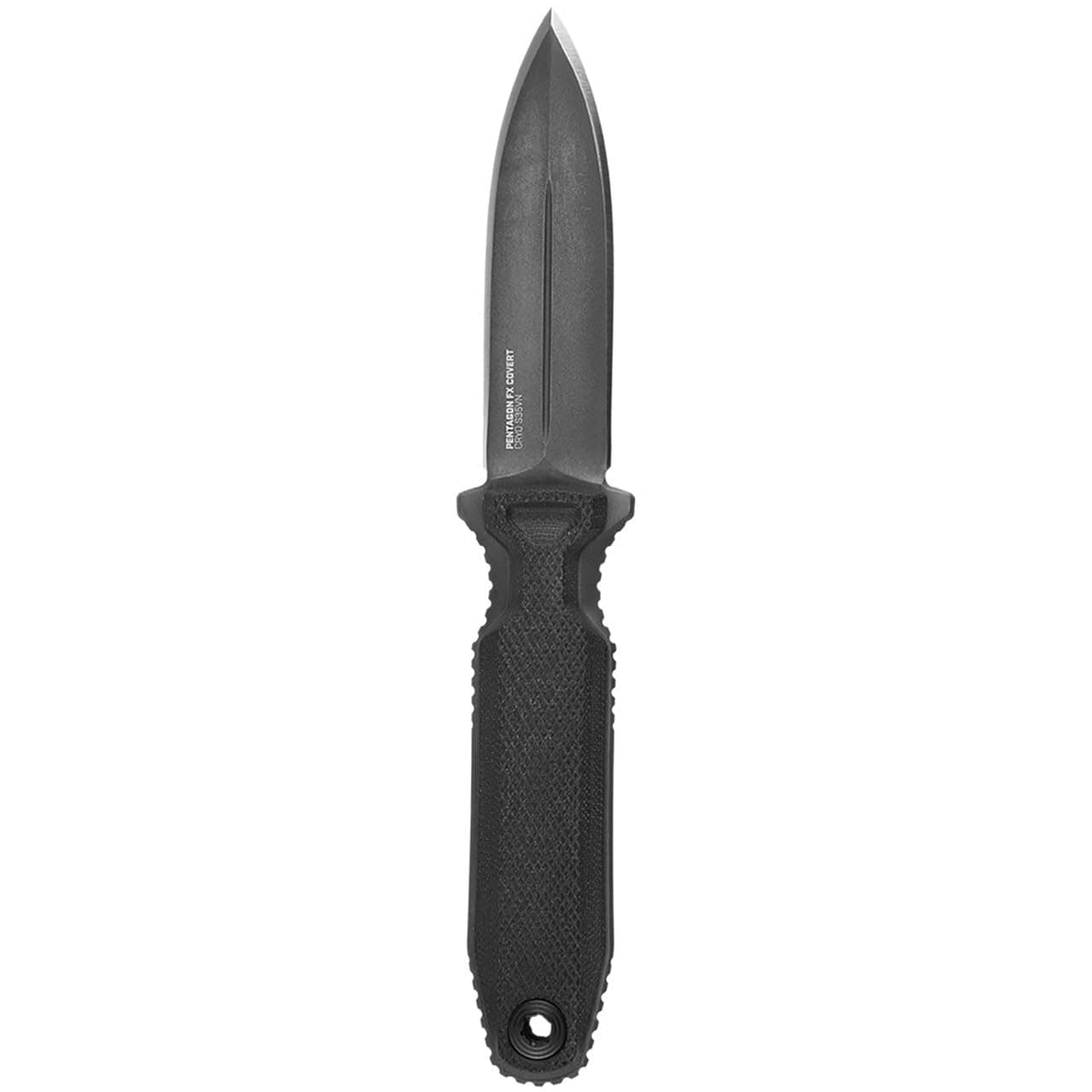 Pentagon FX Covert Professional Fixed Blade Knife for Tactical Needs | Double-Edge CYRO S35VN Full-Tang Steel Blade