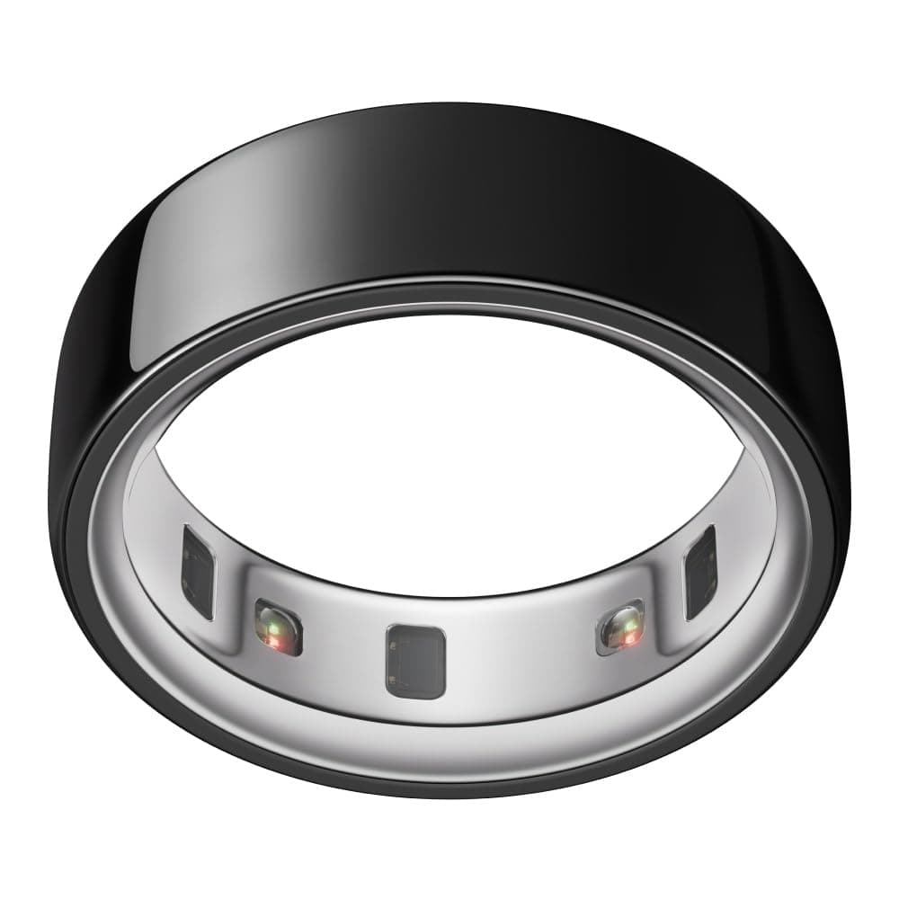 Oura Ring 4 - Black - Size 8 | Smart Ring Sizing Kit | Sleep Tracking Wearable - Heart Rate - Fitness Tracker - Up to 8 Days Battery Life