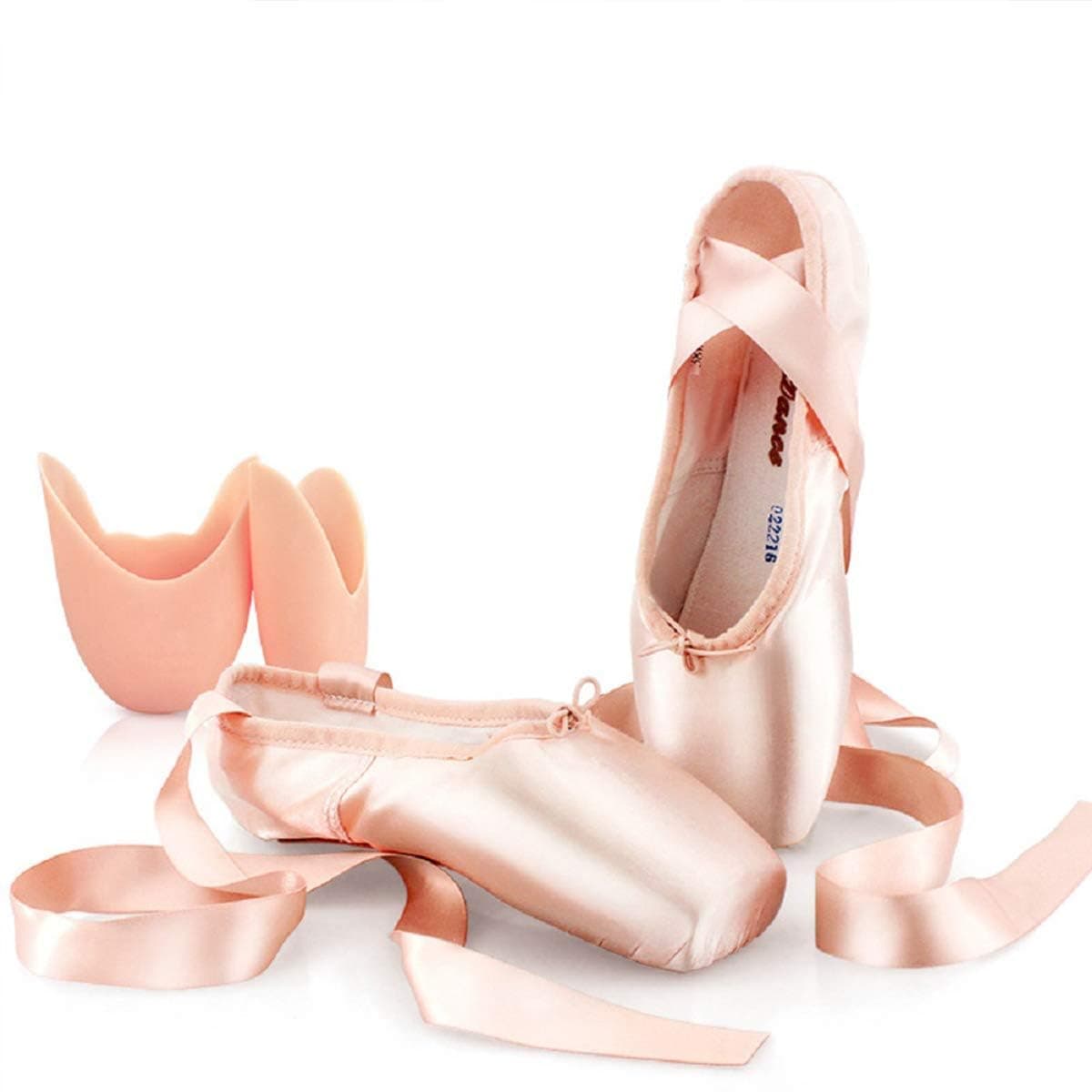 Satin Pointe Shoes for Girls and Ladies Professional Ballet Dance Shoes with Ribbon for School or Home