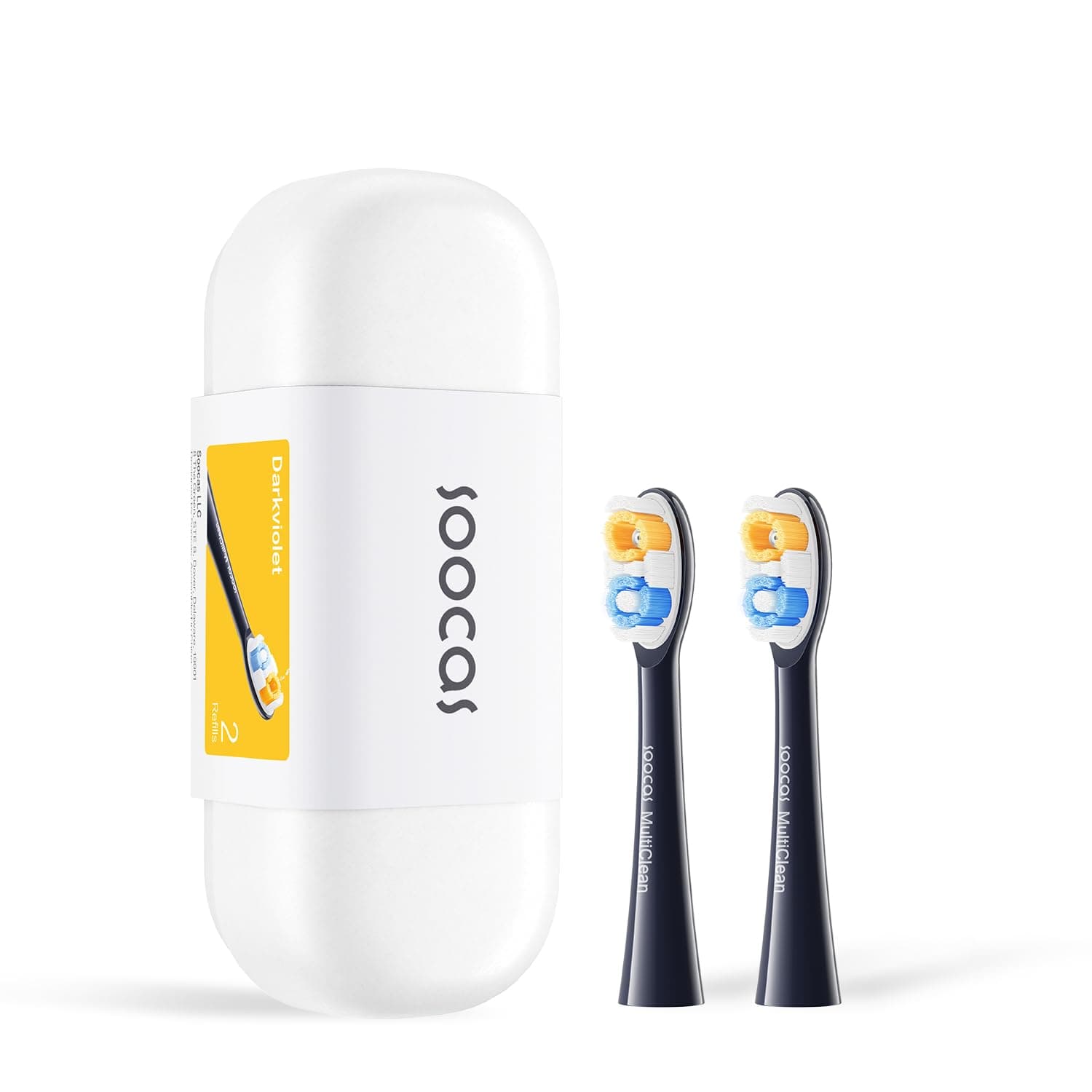 Multiclean Classic Clean Electric Toothbrush Replacement Heads, Deep Clean, Effective Plaque Removal, 2 Brush Heads, Blue