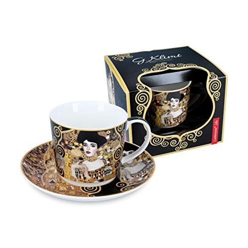 CARMANI - Porcelain Cup with Saucer Decorated with 'Adele' by Gustav Klimt