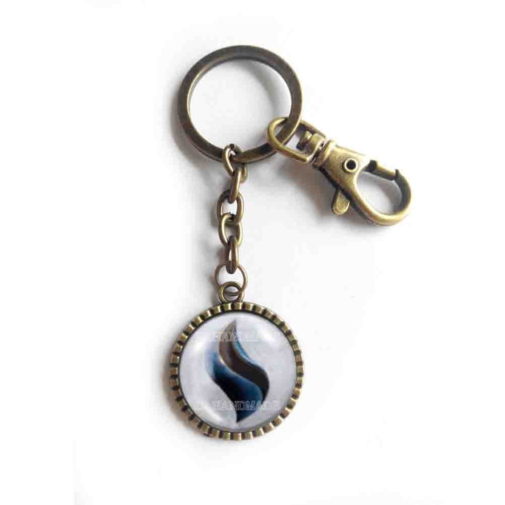 Handmade Cute Key ring Anime Charm Glalitite Mega Stone Keychain Keyring Key chain Glalie Cosplay Gift