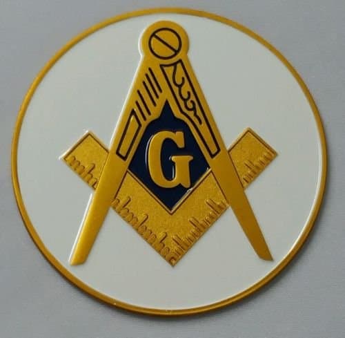 Freemason Masonic car Emblem with White Background