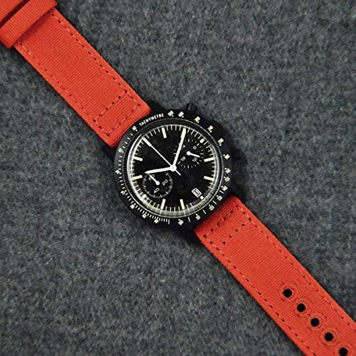 Archer Watch Straps - Canvas Quick Release Watch Bands (Tangelo Orange, 20mm)