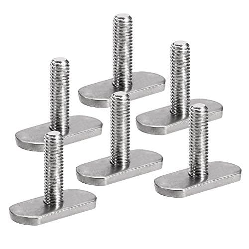 Walmeck 6Pcs Kayak Rails Screws Bolts Hardware Parts for Kayak Canoe Boat