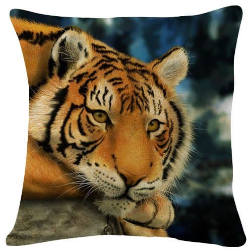 bengal tiger - Throw Pillow Case Cushion Cover for Sofa Couch Double-sided printing 18x18 Inches