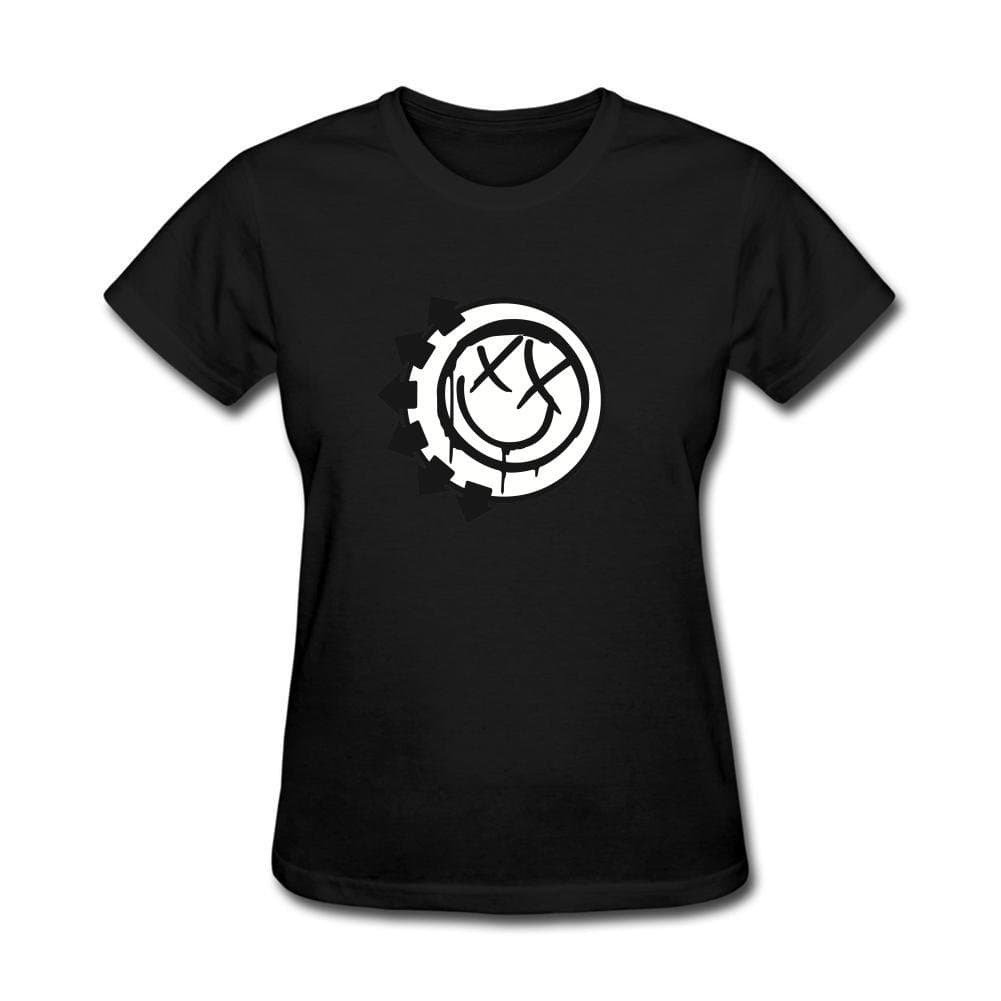 ZHONGGAN Women's Blink-182 Rock Band Logo Short Sleeves T-shirt Size L