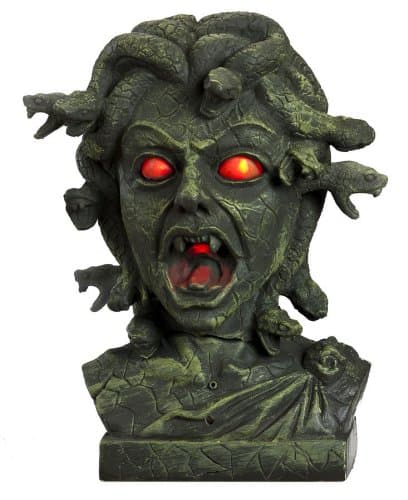 Medusa Animated Lighted Motion & Sound Halloween Decor Bust