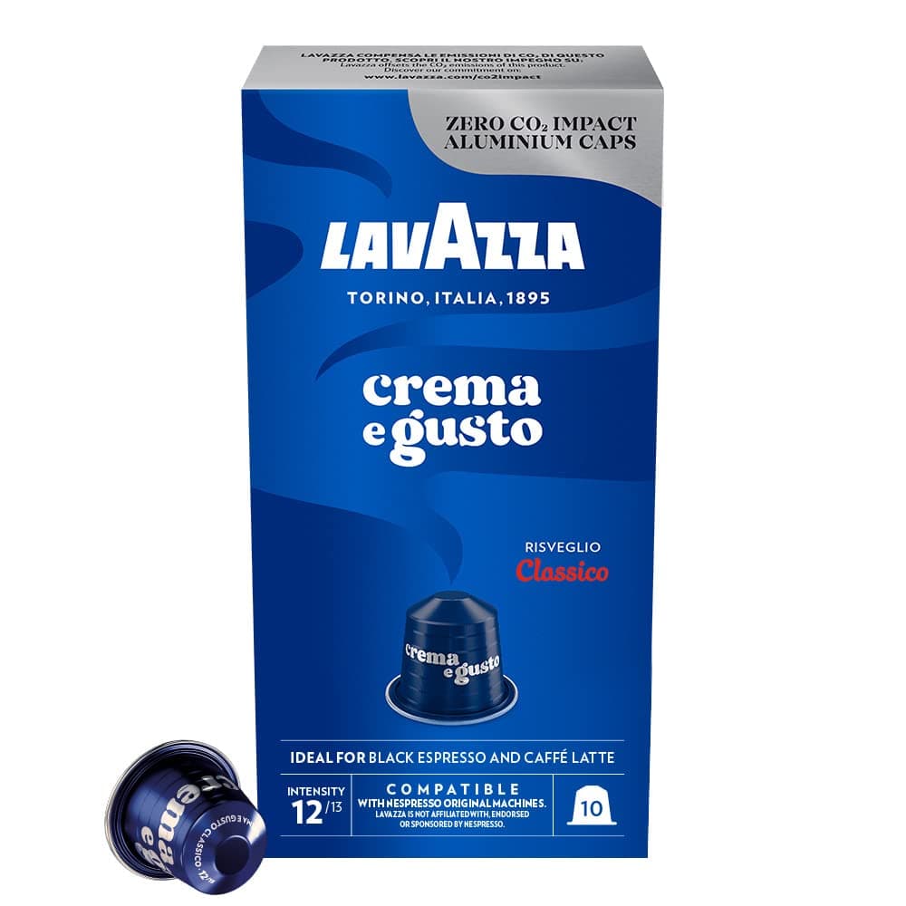 Crema e Gusto Classico Coffee, Nespresso Original Compatible Aluminum capsules, Pack of 10 capsules