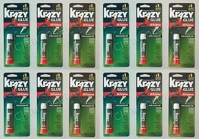 Krazy Glue KG585 Instant Purpose Tube 0.07-Ounce Clear-Pack of 12