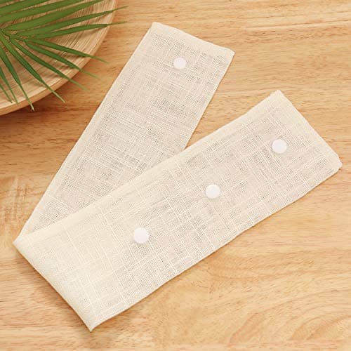 Zceconce 4 Pcs Curtain Tiebacks for Draperies Linen Look Curtains Hold Backs - Burgundy, 23-inch(White)