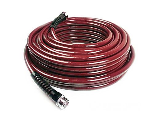 Water Right 400 Series Polyurethane Slim & Light Drinking Water Safe Garden Hose, 100-Foot x 7/16-Inch, Brass Fittings, Cranberry, USA Made