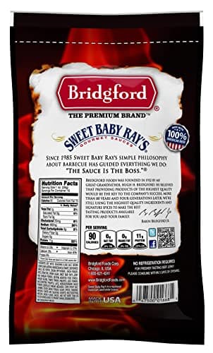 Bridgford Sweet Baby Ray's High Protein Beef Jerky, Low Carb Snack, Low Calorie, Keto Friendly, Original Flavor, 10 Oz, (Pack of 1)