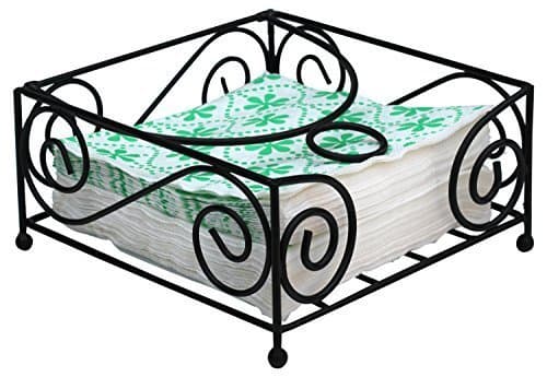 eTroves Wooden Napkin Holder for Table – Fish Shape Rustic Farmhouse Wood Napkin Holder for Kitchen - Napkin Dispenser for Dining Counter tops