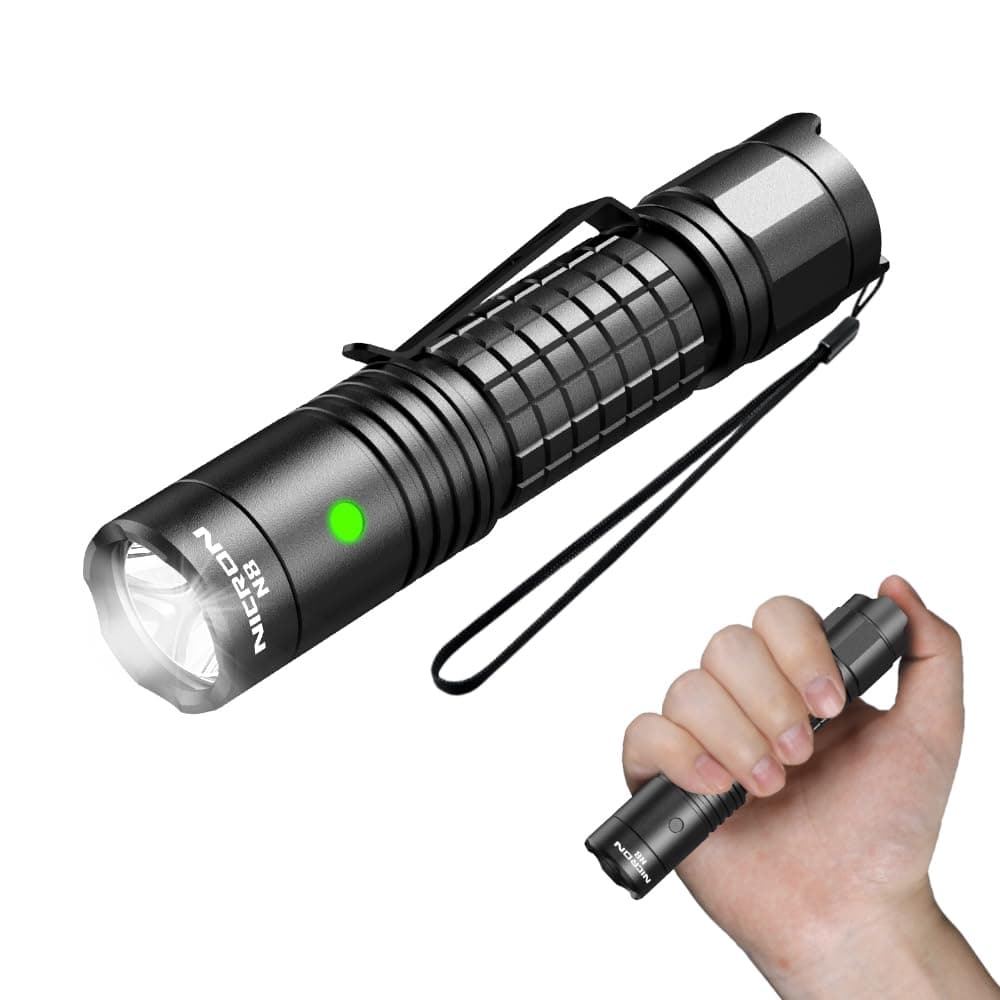 Rechargeable Flashlights, N8 Flashlights High Lumens 6 Modes Super Bright Tactical Flashlight, IPX8 Waterproof 1300 lumens Flashlight for Camping, Emergency, Outdoor, Inspection