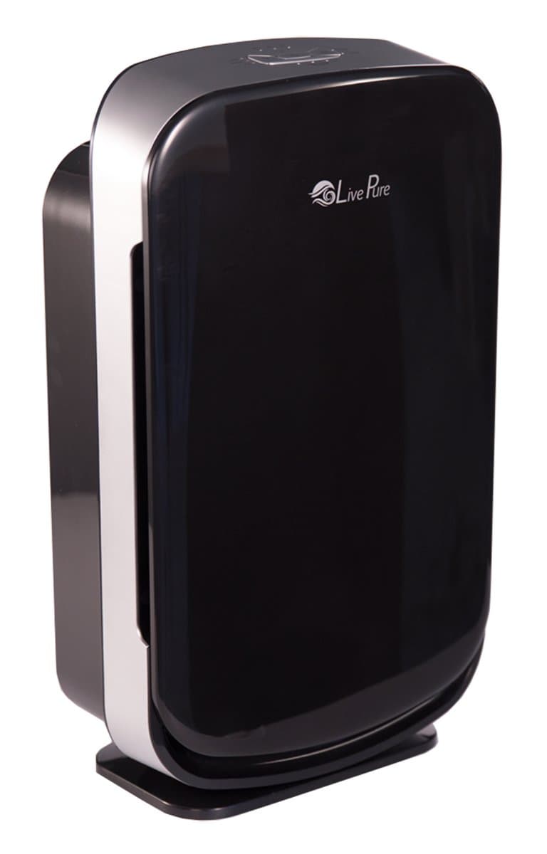 LivePure LP350TH-BLK Aspen Series Medium Console Air Purifier for Home, True HEPA Filter Captures Allergens, Smoke, Pollen, Mold, Dust Mites, Black