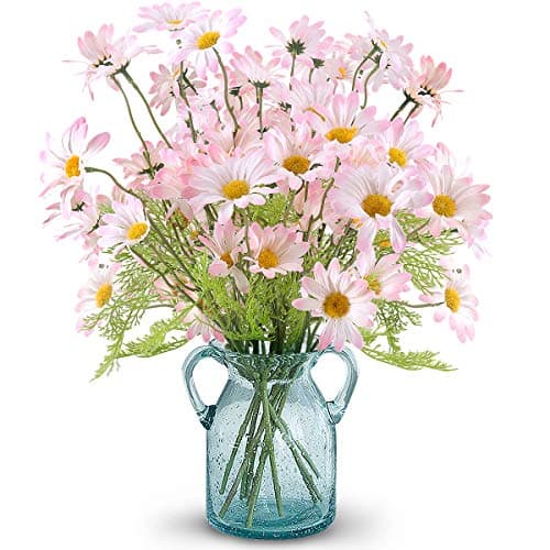 RERXN Artificial Plants Fake Shrubs Plastic Bushes Flower, Faux Greenery Cactus with Mini Flowers Indoor Outdoor Garden Home Office Decor,Pack of 3 (Yellow-B)